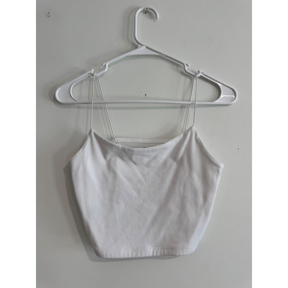 Wild Fable Spaghetti Strap Cami Top Womens XS White Cropped Minimalist